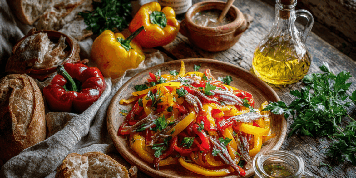 Mediterranean Roasted Peppers With Anchovies: A Catalan Delight