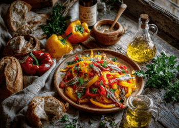Mediterranean Roasted Peppers With Anchovies: A Catalan Delight