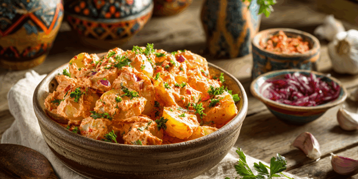 Smoky Balkan Ajvar Potato Salad Bursting With Flavor