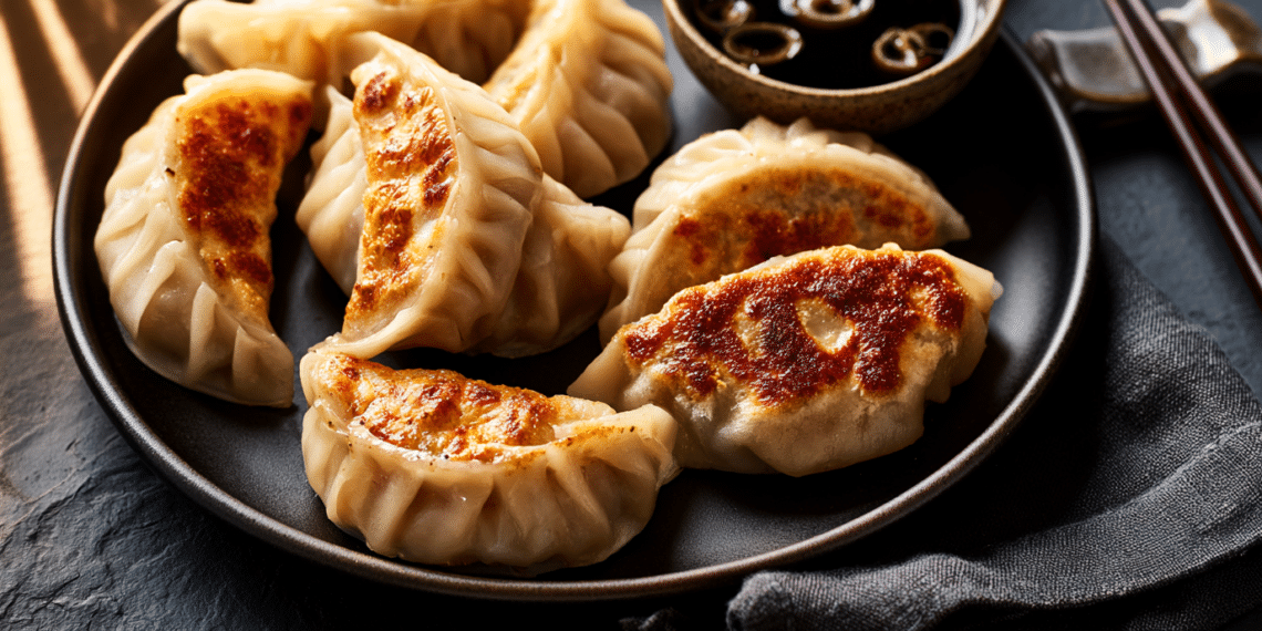 Crispy Pork And Water Chestnut Dumplings Delight - Thefoodiebunch Crispy Pork &Amp; Water Chestnut Dumplings (Potstickers)