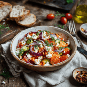 Serbian Ajvar And Feta Salad