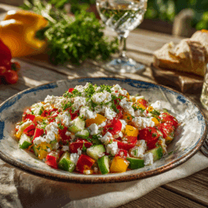 Fresh Bulgarian Shopska Salad: A Vibrant Balkan Delight - Thefoodiebunch Fresh Bulgarian Shopska Salad: A Vibrant Balkan Delight - Thefoodiebunch