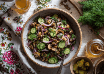 Ukrainian Pickled Mushroom Salad