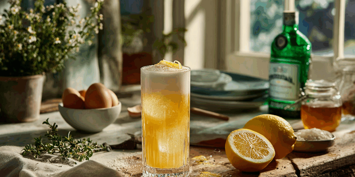 Golden Fizz: A Luxurious Vintage Cocktail Reimagined