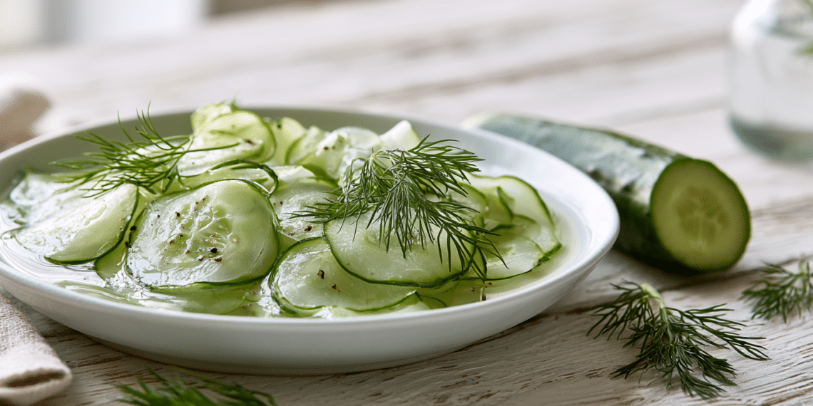 Crisp And Tangy Hungarian Cucumber Salad Delight - Thefoodiebunch Hungarian Cucumber Salad (Uborka Saláta)
