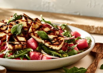 Grilled Halloumi And Watermelon Salad