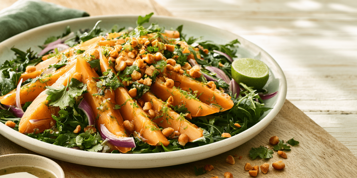 Tropical Papaya And Lime Salad With Honey Dressing
