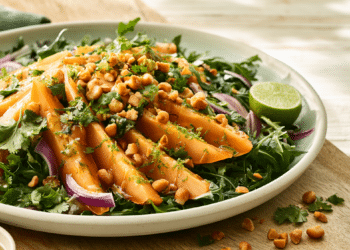 Tropical Papaya And Lime Salad With Honey Dressing