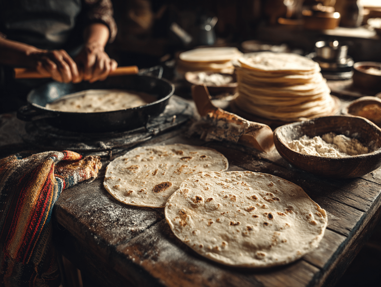 Authentic Homemade Flour Tortillas: A Mexican Kitchen Classic - Thefoodiebunch Homemade Flour Tortillas