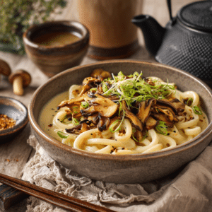 Creamy Miso Udon: A Comforting Japanese Noodle Delight - Thefoodiebunch Creamy Miso Udon Noodles With Shiitake And Scallions