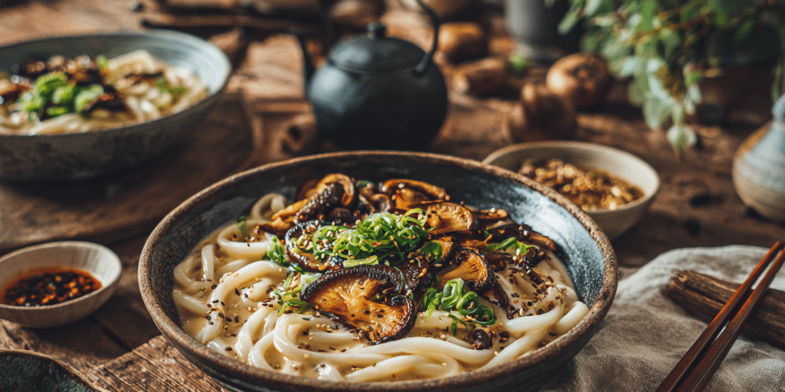 Creamy Miso Udon: A Comforting Japanese Noodle Delight - Thefoodiebunch Creamy Miso Udon Noodles With Shiitake And Scallions