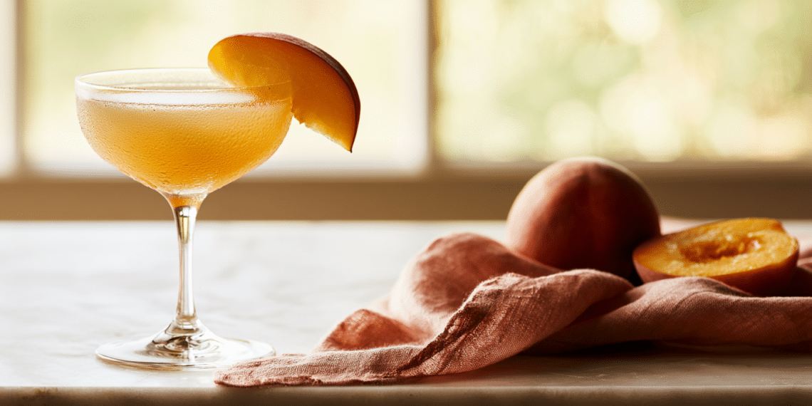 Georgia Peach Cocktail (Fresh Peach Purée)