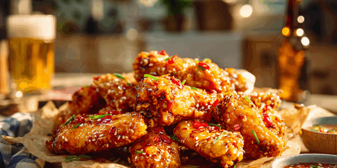 Crispy Honey Garlic Chicken Wings
