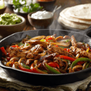 Sizzling Chicken Fajitas Straight From The Skillet - Thefoodiebunch Sizzling Chicken Fajitas