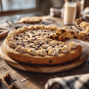 Indulgent Giant Chocolate Chip Cookie Cake For Celebrations - Thefoodiebunch Giant Chocolate Chip Cookie Cake