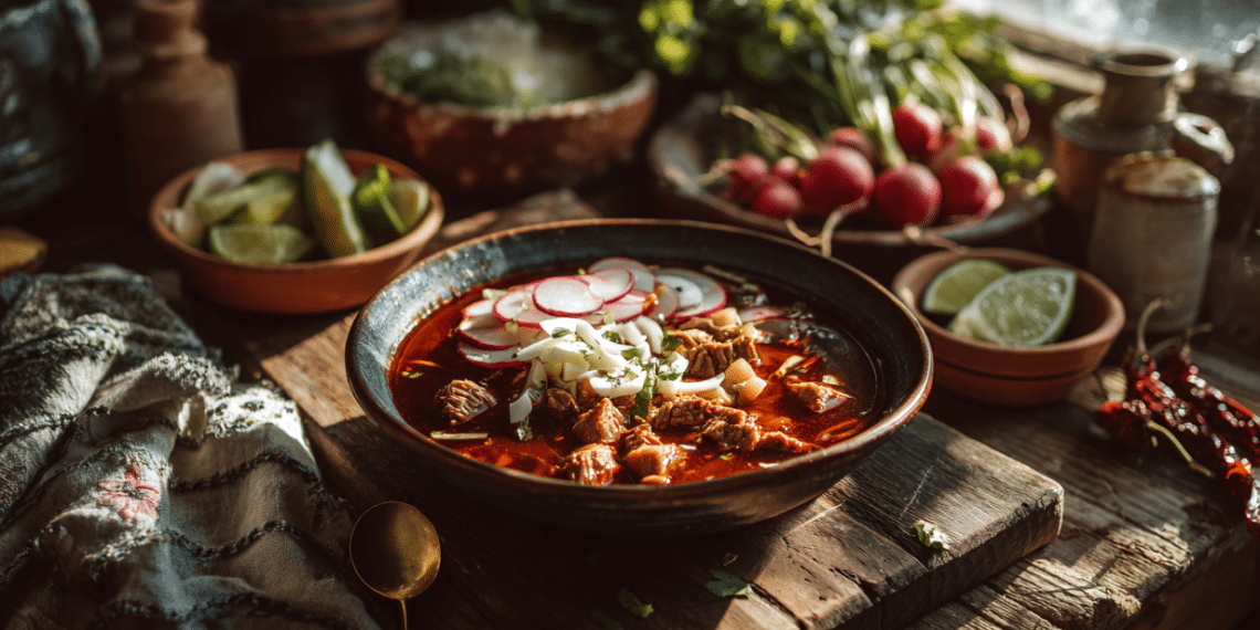 Traditional Mexican Pozole Rojo