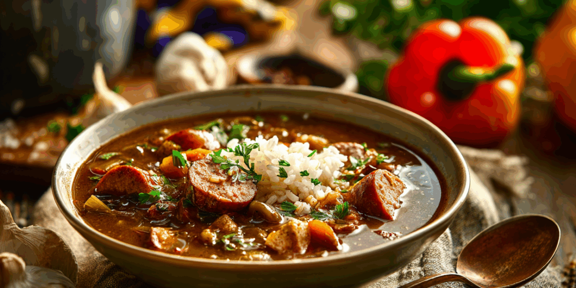 Classic Louisiana Chicken And Andouille Sausage Gumbo