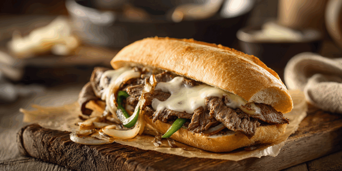 Classic Philly Cheese Steak Sandwich