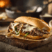 Classic Philly Cheese Steak Sandwich