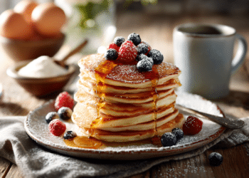 Fluffy Vanilla Protein Pancakes