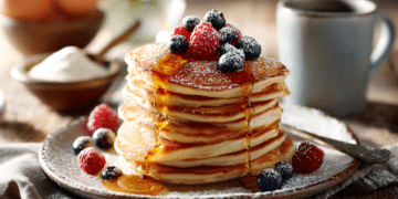 Protein-Packed Vanilla Pancakes: A Fitness Breakfast Delight - Thefoodiebunch Fluffy Vanilla Protein Pancakes