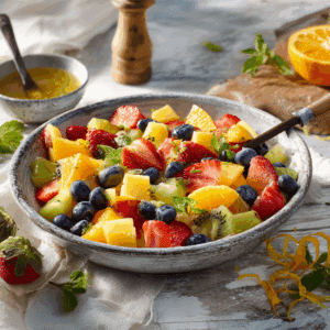 Mediterranean Summer Fruit Salad: Fresh, Vibrant, Delicious - Thefoodiebunch Sun-Kissed Summer Fruit Salad