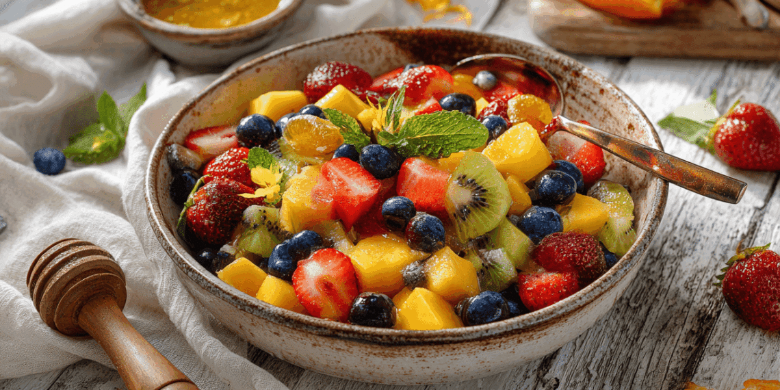 Mediterranean Summer Fruit Salad: Fresh, Vibrant, Delicious - Thefoodiebunch Sun-Kissed Summer Fruit Salad