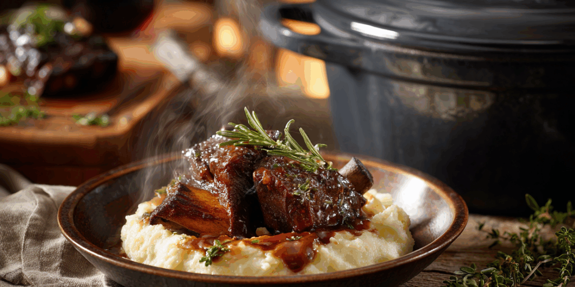 Luxurious Red Wine Braised Short Ribs With French Flair