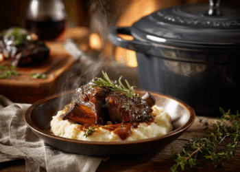 Luxurious Red Wine Braised Short Ribs With French Flair
