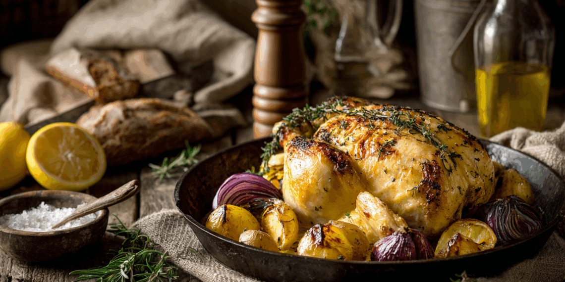 Mediterranean Lemon Herb Roasted Chicken Delight