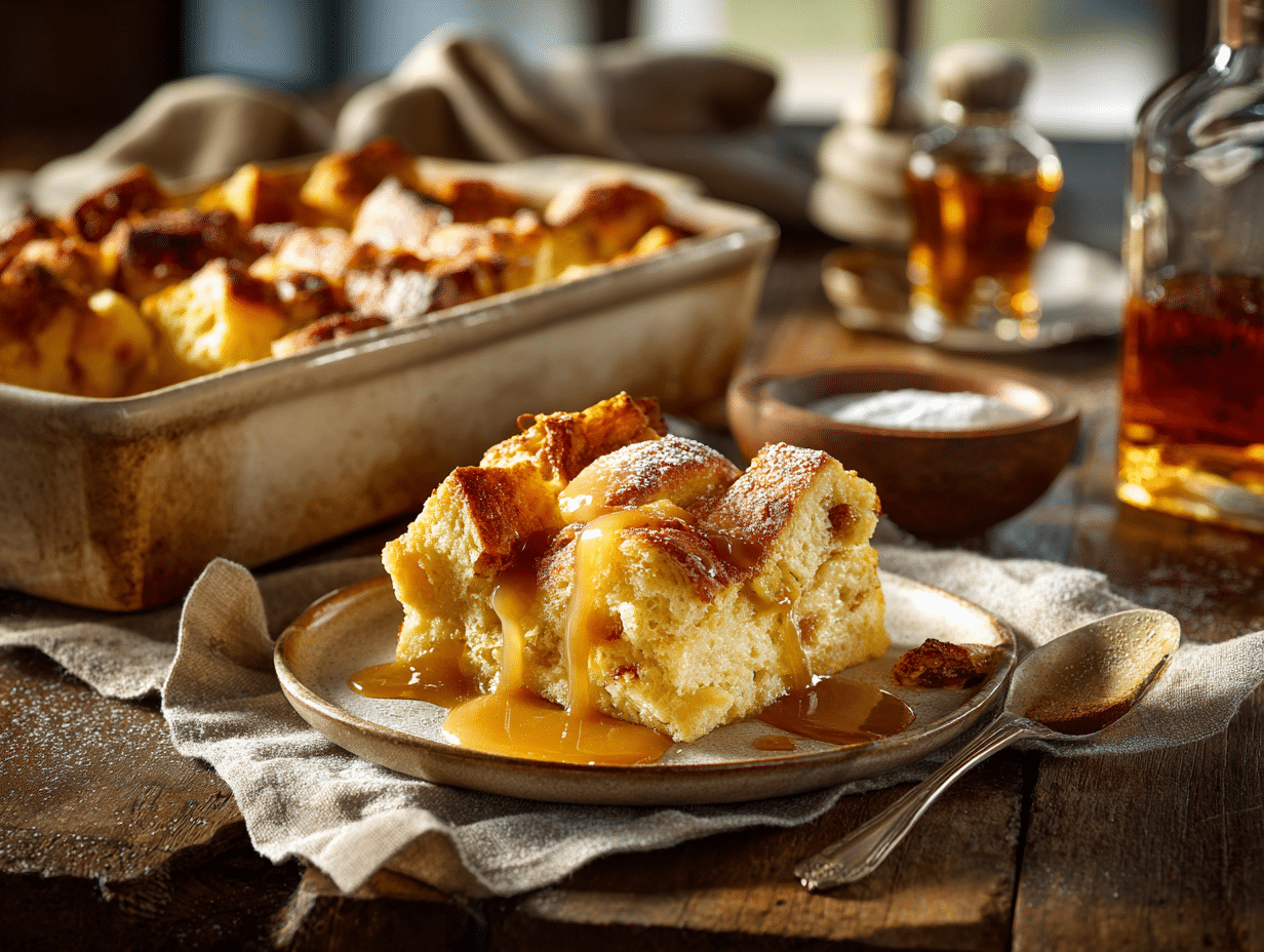 Southern Comfort Bread Pudding With Decadent Bourbon Sauce - Thefoodiebunch Southern Comfort Bread Pudding With Decadent Bourbon Sauce - Thefoodiebunch