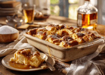 Southern Comfort Bread Pudding With Decadent Bourbon Sauce