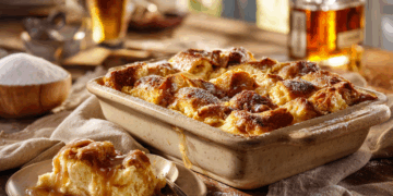 Southern Comfort Bread Pudding With Decadent Bourbon Sauce