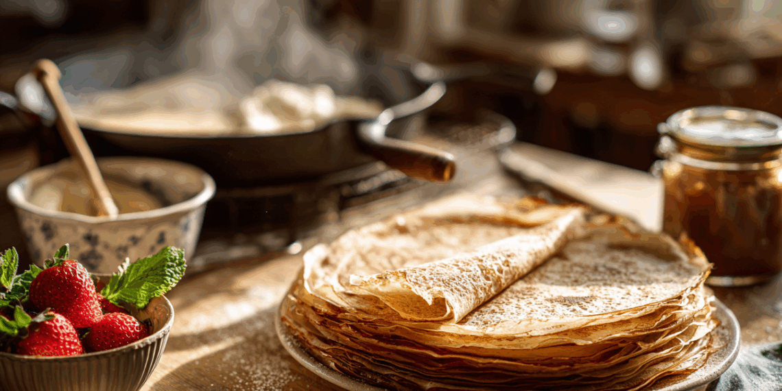 Delicate French Crêpes: A Parisian Breakfast Delight