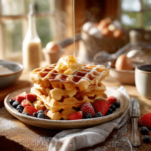 Golden Buttermilk Waffles With European Charm And American Flavor - Thefoodiebunch Classic Buttermilk Waffles