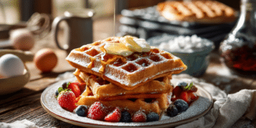 Golden Buttermilk Waffles With European Charm And American Flavor - Thefoodiebunch Classic Buttermilk Waffles