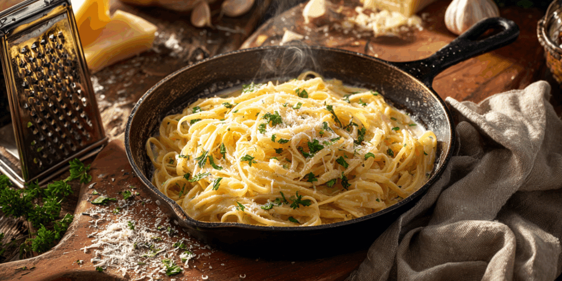 Creamy Garlic Parmesan Pasta (Easy Weeknight Recipe)
