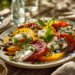 Heirloom Tomato Burrata Salad With Basil Oil