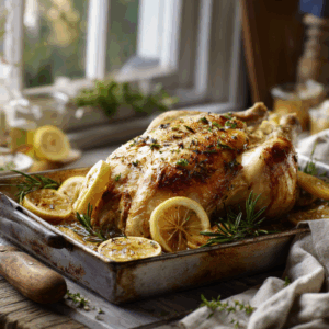Mediterranean Lemon Herb Roasted Chicken Delight - Thefoodiebunch Lemon Herb Roasted Chicken