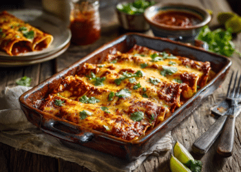 Smoky Chicken Enchiladas With Roasted Chili Sauce