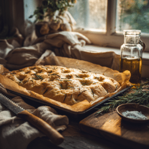 Sourdough Focaccia With Rosemary And Olive Oil