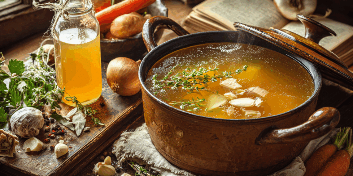 Nourishing Bone Broth: A Timeless Culinary Wellness Elixir - Thefoodiebunch Slow-Simmered Bone Broth