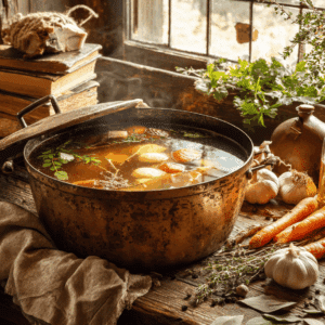 Nourishing Bone Broth: A Timeless Culinary Wellness Elixir - Thefoodiebunch Slow-Simmered Bone Broth