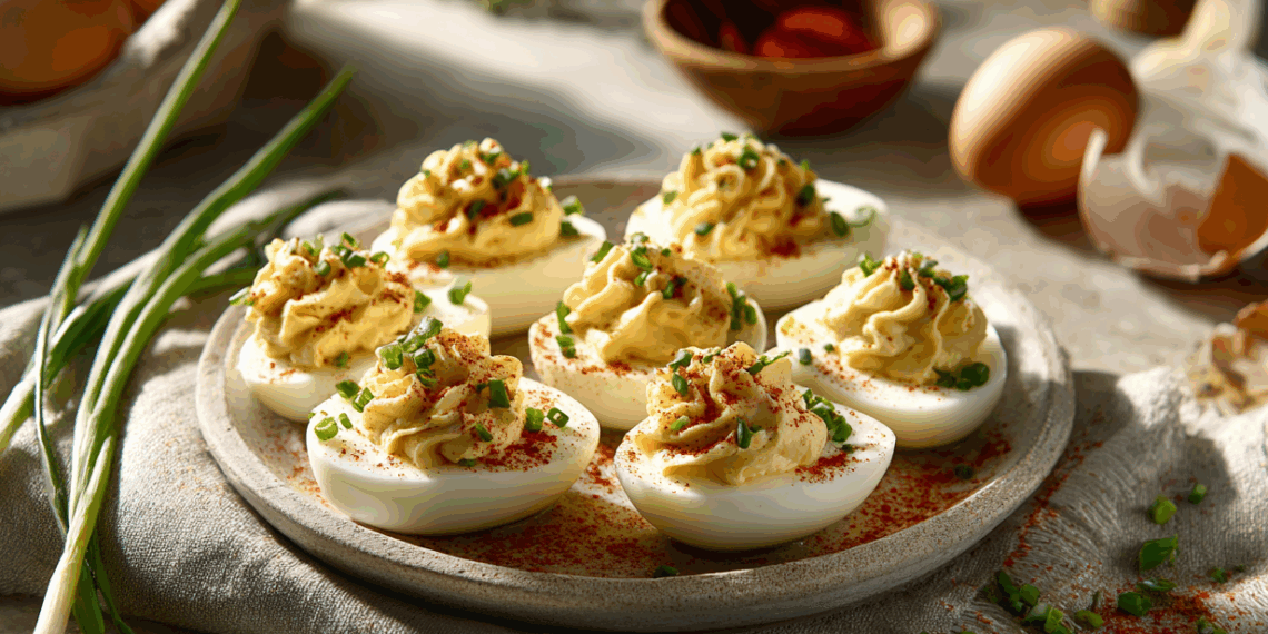 Gourmet Deviled Eggs With Dijon And Smoked Paprika Flair