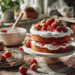 Classic Strawberry Cake With Whipped Cream Frosting