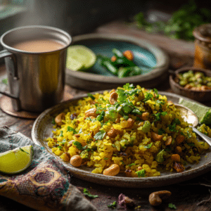 Classic Kanda Poha (Flattened Rice With Onion &Amp; Spices)