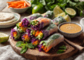 Fresh Vegetable Spring Rolls: A Vibrant Vietnamese Delight - Thefoodiebunch Fresh Vegetable Spring Rolls With Peanut Dipping Sauce