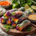 Fresh Vegetable Spring Rolls With Peanut Dipping Sauce
