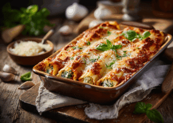 Classic Baked Manicotti With Ricotta And Spinach