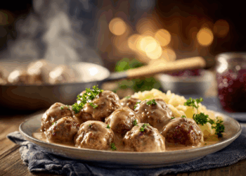 Classic Swedish Meatballs With Creamy Gravy